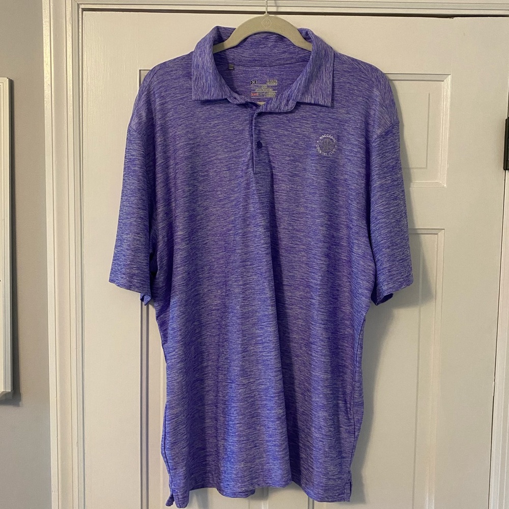 Under Armour, Men’s Heat Gear Golf shirt.